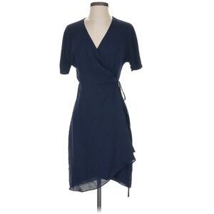 Baboton Wallace Navy Wrap Dress  Medium